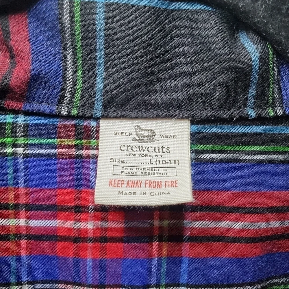 Crewcuts Plaid Pajama Top Sz L 10-12